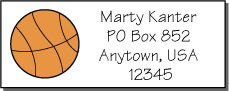 Basketball address labels