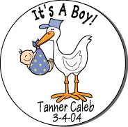 New baby its a boy address labels and round baby stickersress labels.
