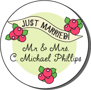 Wedding address labels, personalized wedding labels, custom wedding labels and wedding return address labels.