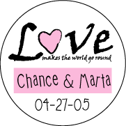 LOVE wedding address labels and stickers