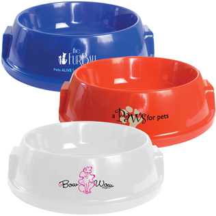 Custom Imprinted Plastic Dog and Cat Bowls
