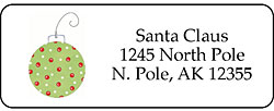 christmas address labels ornament