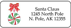 christmas address labels candy