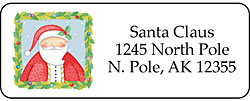 christmas address labels santa claus