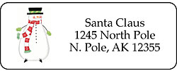 christmas address labels top hat snowman