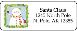 christmas address labels snowman
