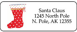 christmas address labels stocking