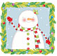 christmas address label snowman