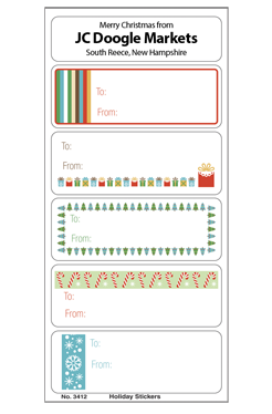 christmas gift tag sheets