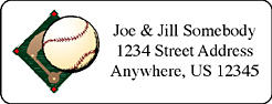 Personalized baseball address labels