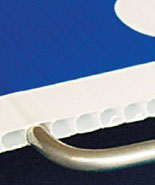 close up corrugated yard sign