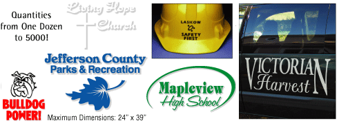 Custom pro cut vinyl decals