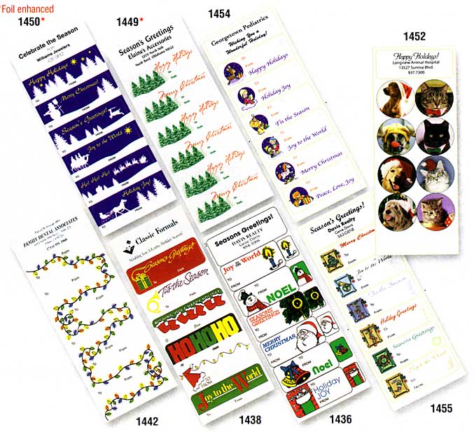 christmas gift tag stickers