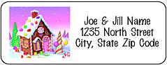 Return address labels and Christmas address labels for the holidays.