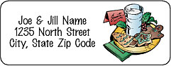 Santa cookies personalized CHristmas address labels from Elite Design