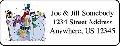 Personalized holiday and christmas return address labels