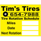 Oil change stickers