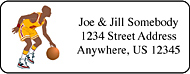 Personalized basketball address labels