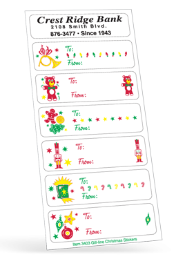 3403 Holiday Christmas Sticker Sheet 