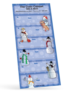 3429 Personalized Christmas Sticker Sheets