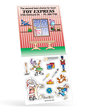 3437 Personalized Christmas Sticker Sheets