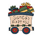 Christmas address labels train
