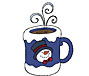 Christmas address label christmas mug