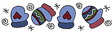 Christmas address label snowman gloves