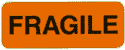 Fragile shipping label