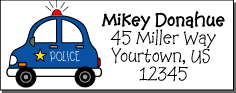 police car labels
