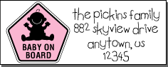 baby on board labels