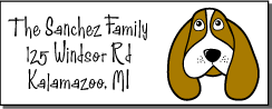 Dog address label
