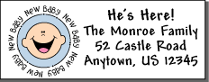 Baby boy address labels