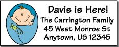 Baby boy address labels