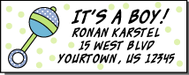 Rattle address label