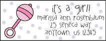 Rattle address label