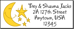 moon and stars address labels