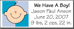 Colorblock Boy Baby Address Labels 