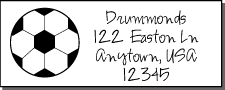 soccer address label