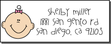 Girl address label