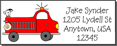 Fire Truck Address Labels