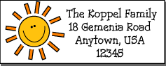 Sun address label