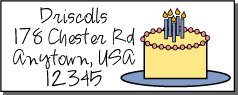 Birthday address labels