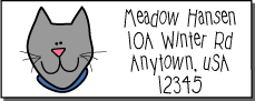 Cat address label