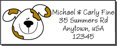 Dog address label