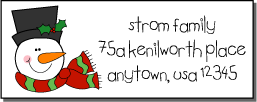 winter address labels