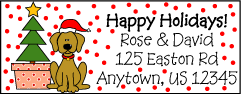 Dog Christmas Address Labels
