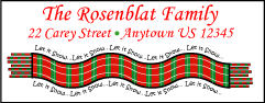 Xmas scarf address labels