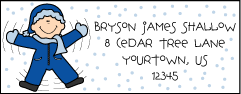 Snow Angel mailing labels