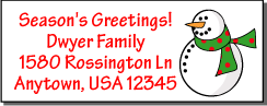 snowman address sticker